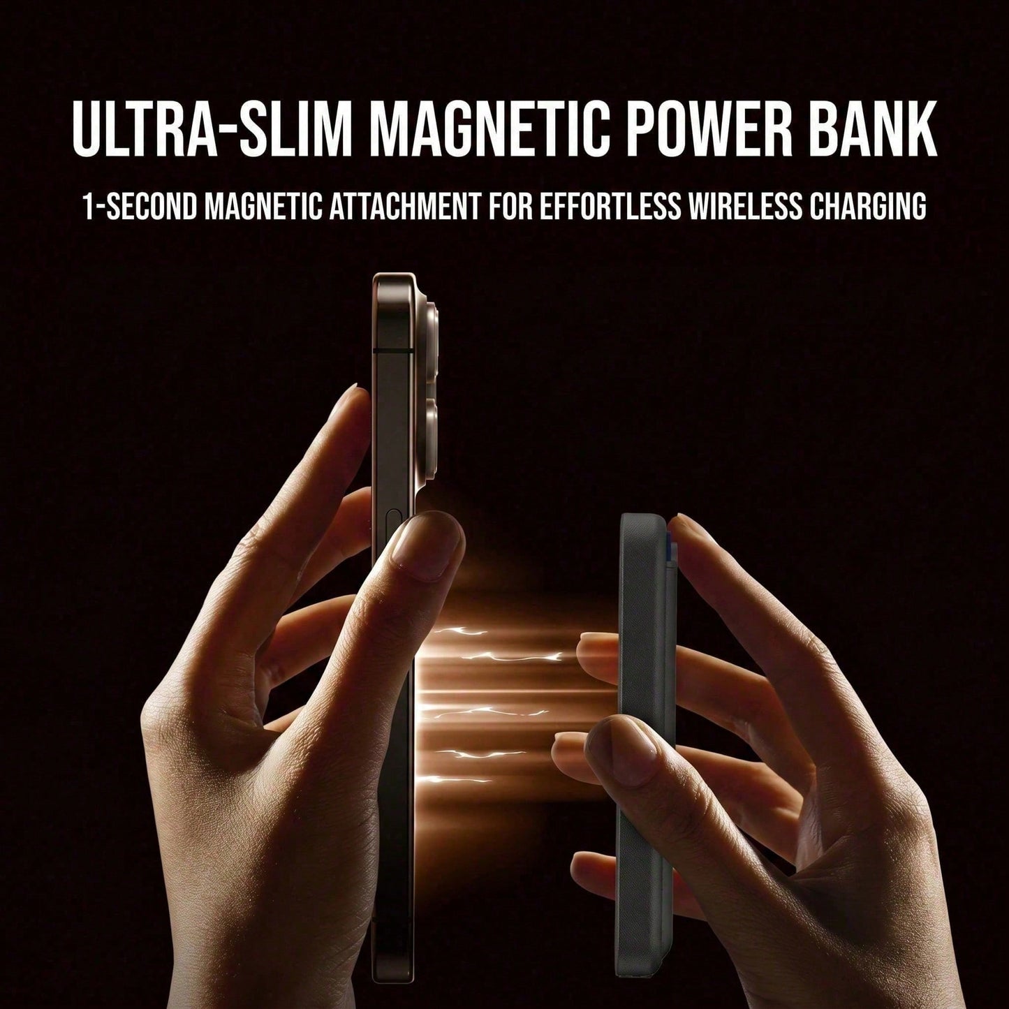 Vacation Essential 5000mAh Magnetic Wireless Power Bank Wallet 15W Wireless Charging 22.5W Wired Fast Charging Card Slot Ultra Slim Portable Battery Pack Summer Travel Compatible With IPhone 15 Pro Ma