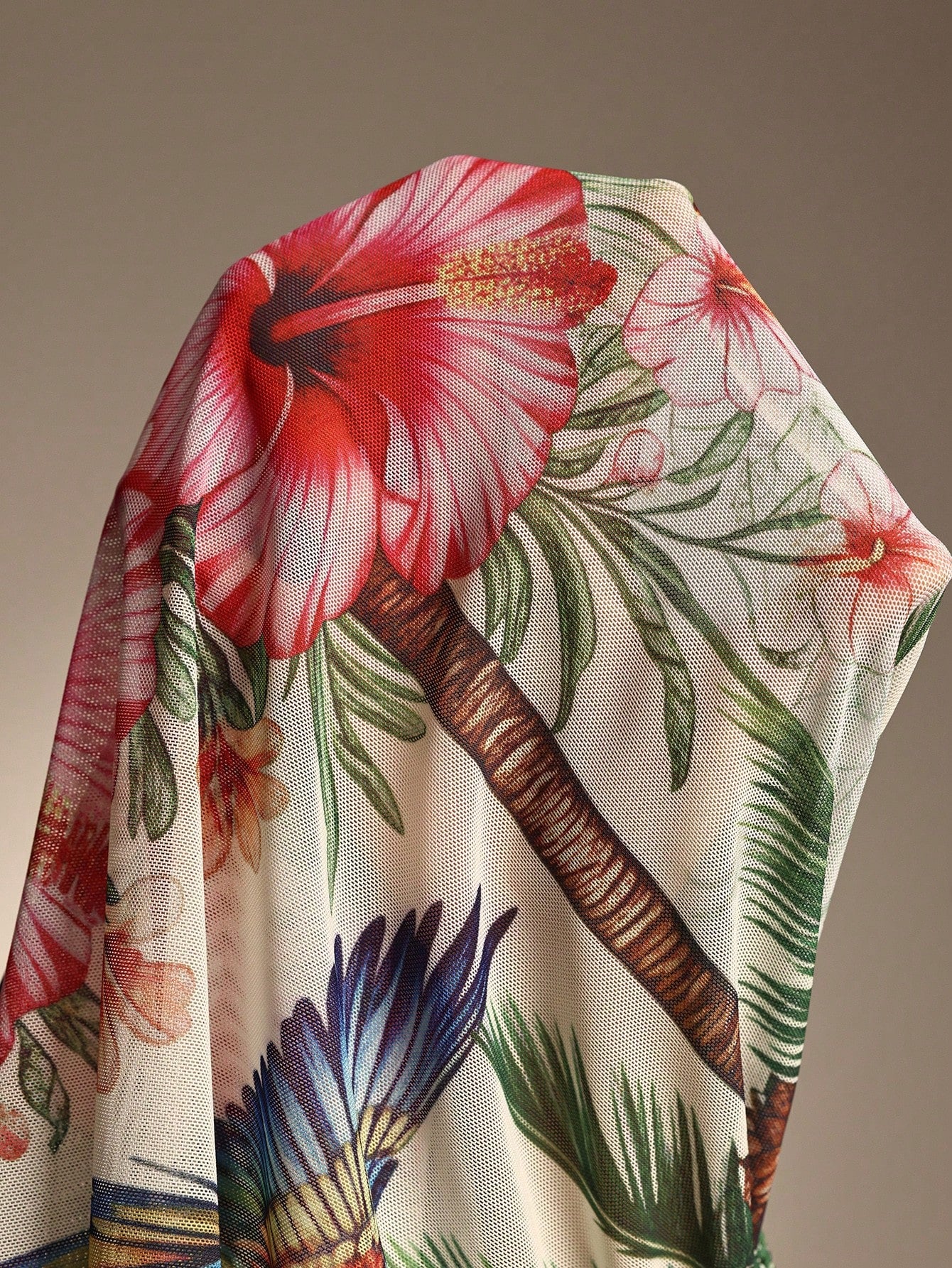 Vaclyn 2026SS Spring/Summer New Coconut Tree Placement Print Vacation Beach Seaside Casual Women's Cover-Up