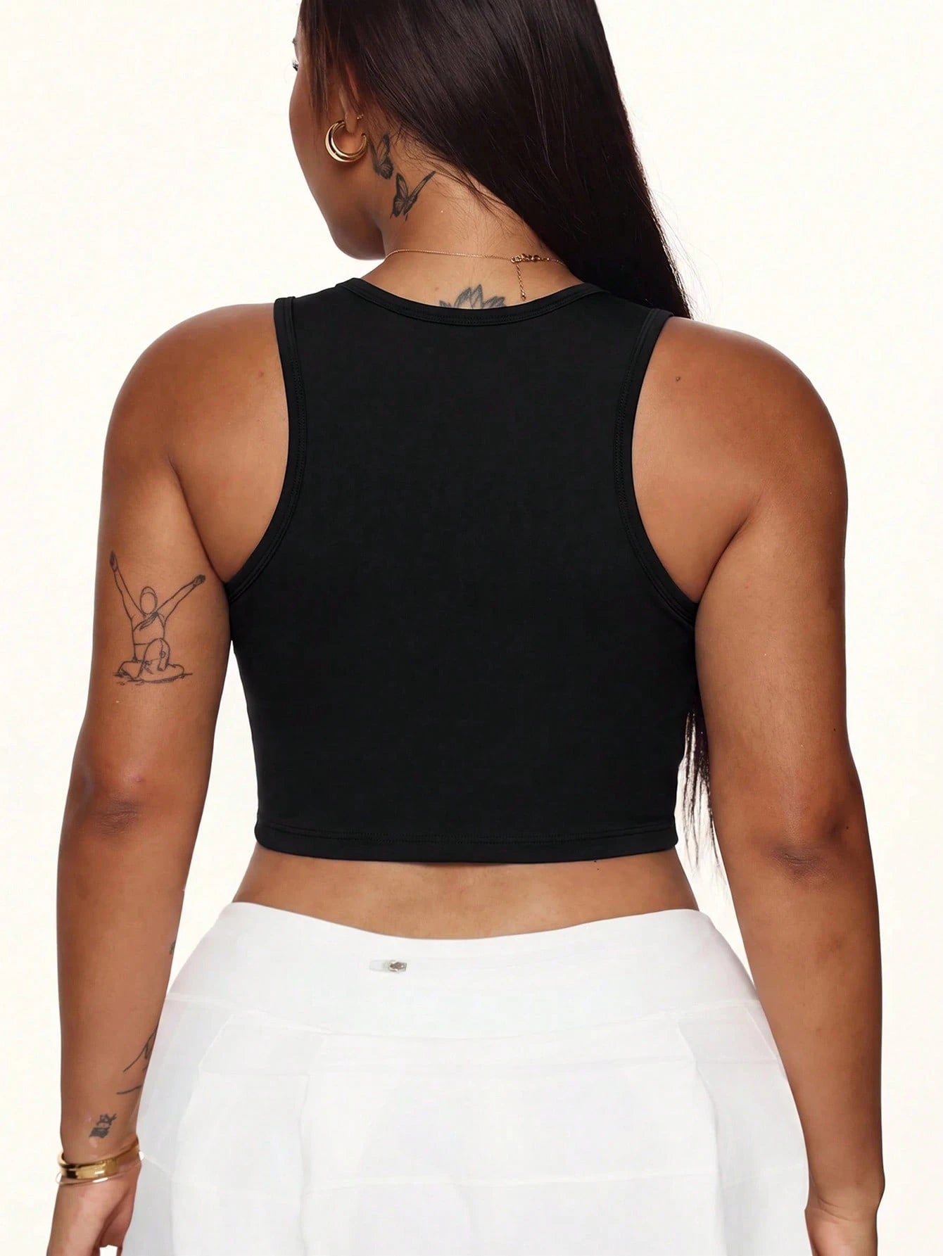 Velisys Velisys Women's Plus Size Solid Color Cropped Sports Tank Top