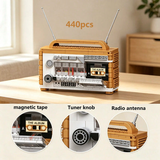 Vintage Series Radio, Camera, Replicated Classic Digital Products, Preserve Beautiful Memories Of The Past, 400+Pcs Model Toy Collection Decor