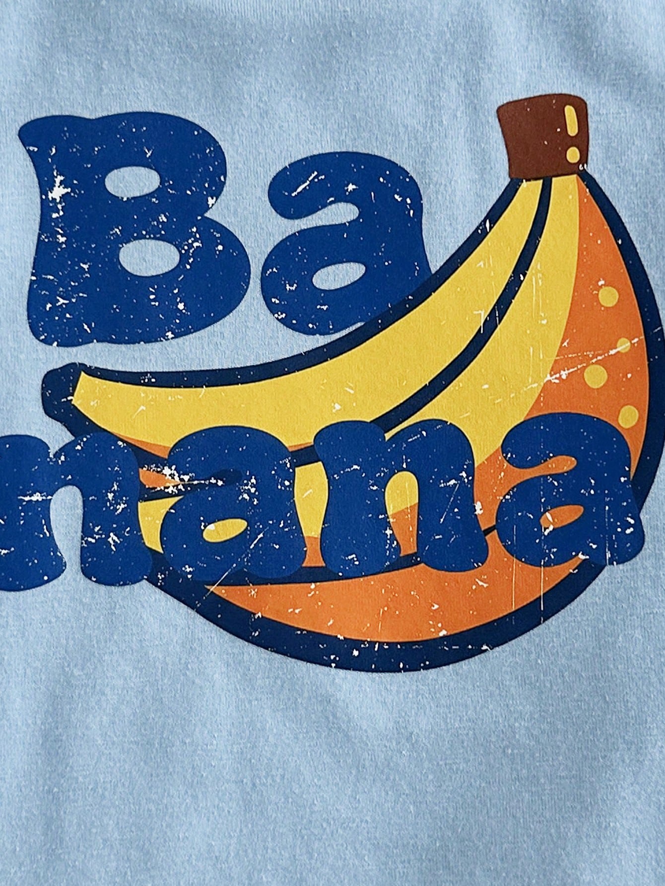 Vintaside Kids 2pcs Infant Toddler Baby Boys' T-Shirt Set Cute Banana Fruit Print Light Blue Summer Casual Outfit Beach Holiday Plaid Clothes Fashionable Boy Sets
