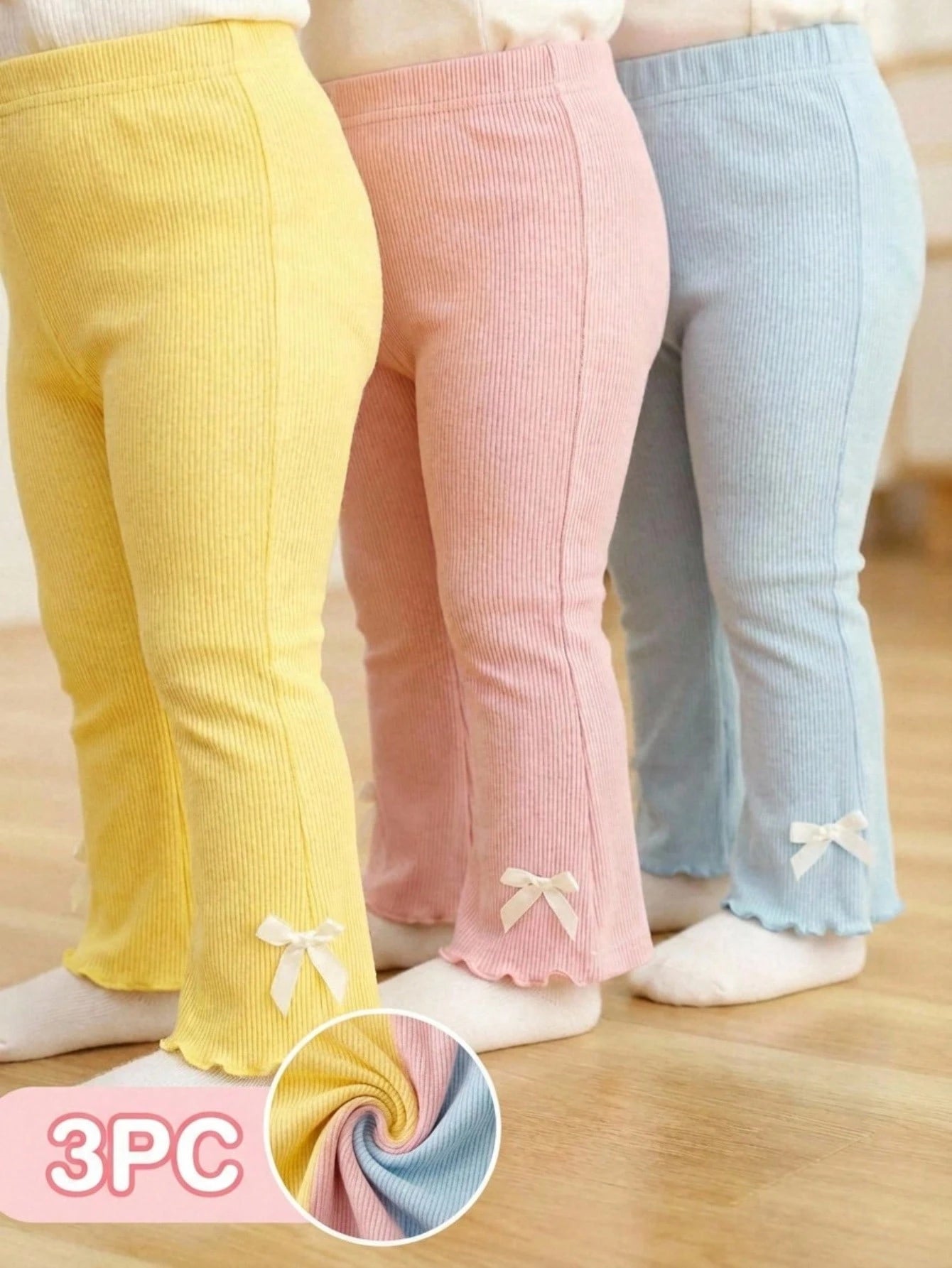 Vintaside Kids Baby Girl 3-Piece Set Cute Pink And Yellow Autumn Graduation Back-To-School Sweet Chic Bow Tie Panties Summer Clothing Insect Repellent Casual Wear