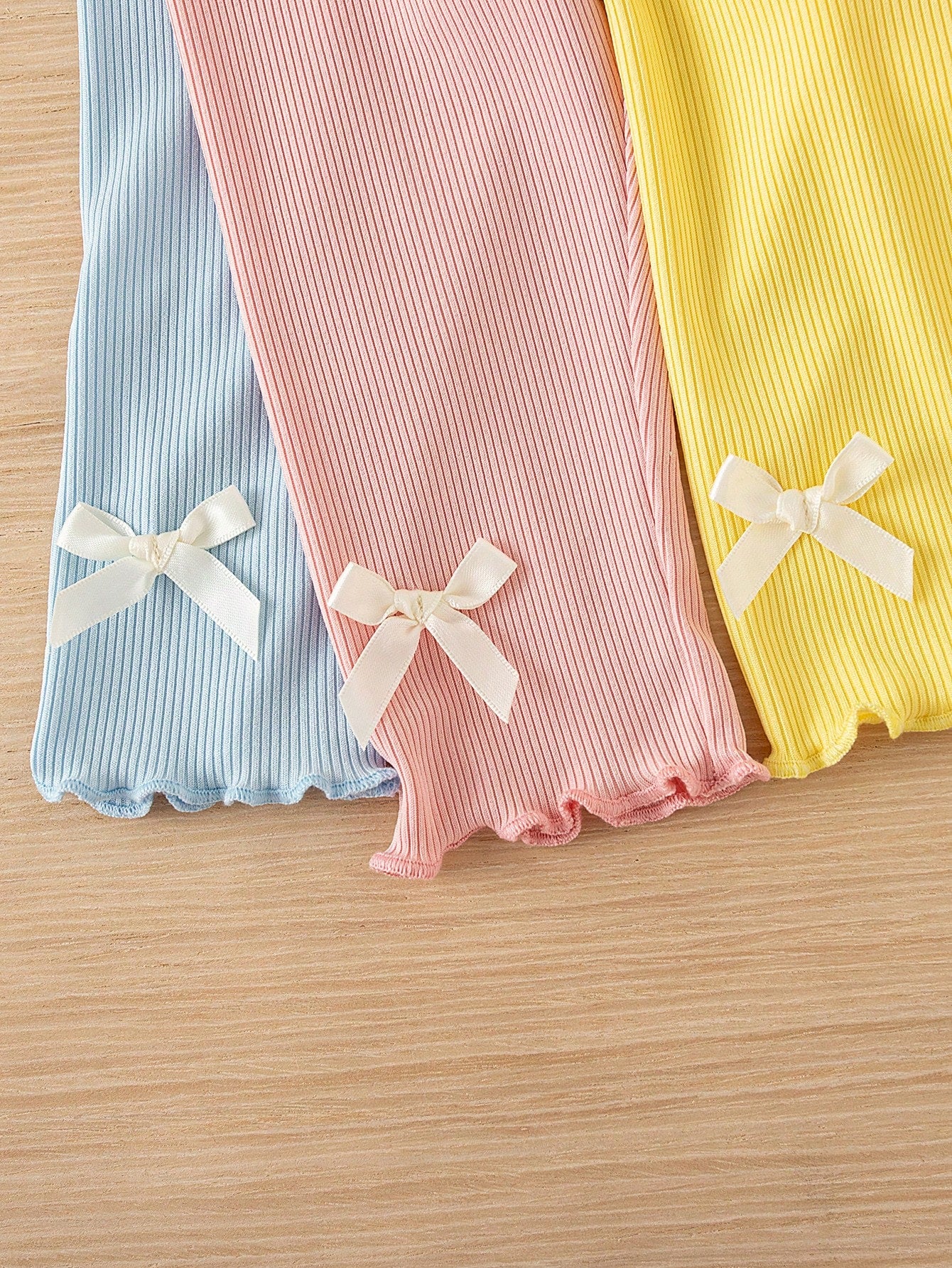 Vintaside Kids Baby Girl 3-Piece Set Cute Pink And Yellow Autumn Graduation Back-To-School Sweet Chic Bow Tie Panties Summer Clothing Insect Repellent Casual Wear