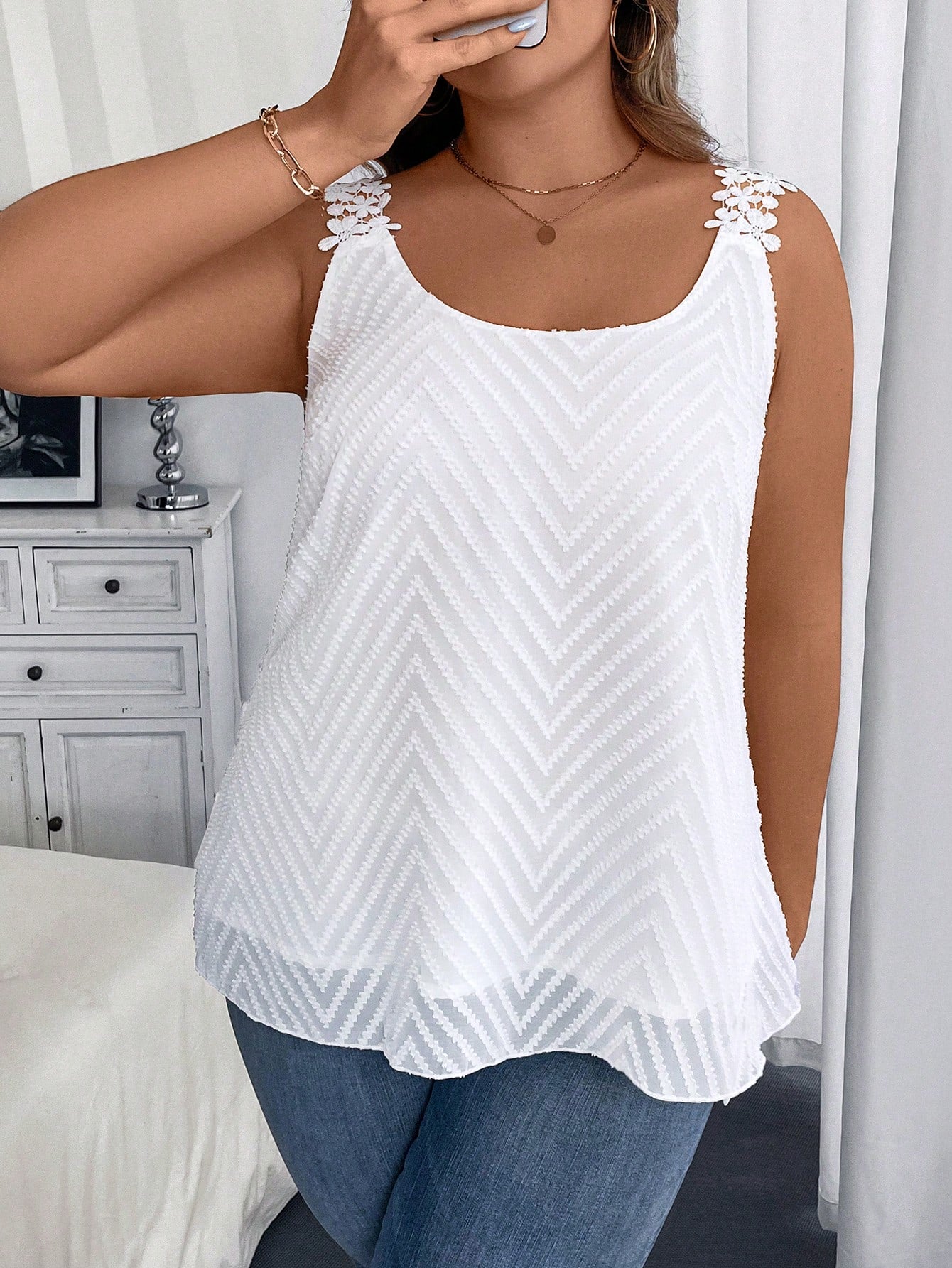 Vionelle Women Plus Size Pastel Pink Summer Elegant Everyday Sleeveless Top, Casual Versatile Solid Color Curve Tank Tops For Hot Date Brunch Beach Vacation