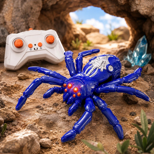 Wall Climbing Spider, Remote Control Spider Kids Toys 3-7, Floor Wall Crawling, With LED Eyes Robot Spider Toy, Remote Control Spider Prank Toys For Kids Adult, All Seasons Party,Birthday Gifts