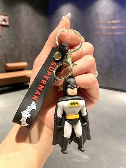 Warner Bros 1pc Cartoon Batman Keychain, Super Bag Accessories Man, Superhero Batman Key Chain Bag Pendant, Party Decoration Bag Accessories, Party Costume Accessories Party Small Gifts, Birthday Holi