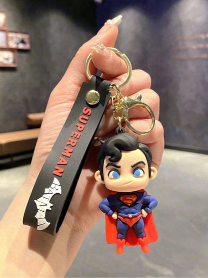Warner Bros 1pc Cartoon Batman Keychain, Super Bag Accessories Man, Superhero Batman Key Chain Bag Pendant, Party Decoration Bag Accessories, Party Costume Accessories Party Small Gifts, Birthday Holi