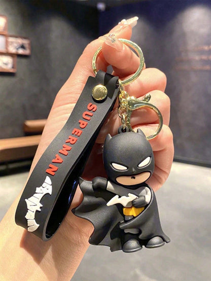 Warner Bros 1pc Cartoon Batman Keychain, Super Bag Accessories Man, Superhero Batman Key Chain Bag Pendant, Party Decoration Bag Accessories, Party Costume Accessories Party Small Gifts, Birthday Holi