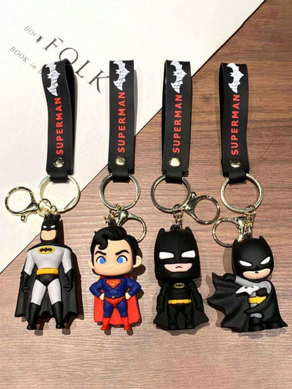 Warner Bros 1pc Cartoon Batman Keychain, Super Bag Accessories Man, Superhero Batman Key Chain Bag Pendant, Party Decoration Bag Accessories, Party Costume Accessories Party Small Gifts, Birthday Holi