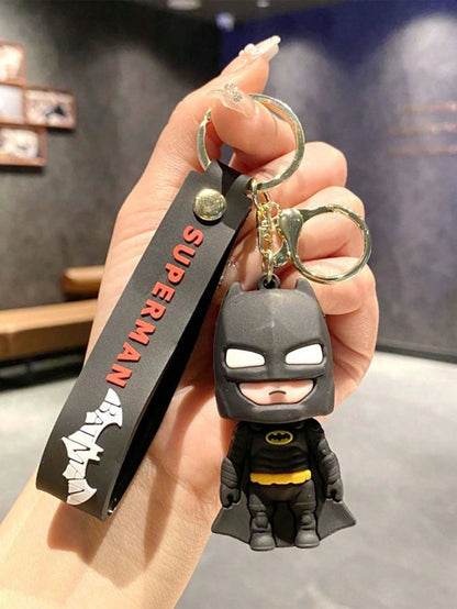 Warner Bros 1pc Cartoon Batman Keychain, Super Bag Accessories Man, Superhero Batman Key Chain Bag Pendant, Party Decoration Bag Accessories, Party Costume Accessories Party Small Gifts, Birthday Holi