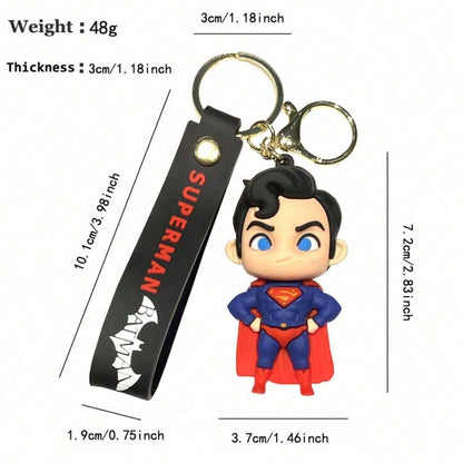 Warner Bros 1pc Cartoon Batman Keychain, Super Bag Accessories Man, Superhero Batman Key Chain Bag Pendant, Party Decoration Bag Accessories, Party Costume Accessories Party Small Gifts, Birthday Holi