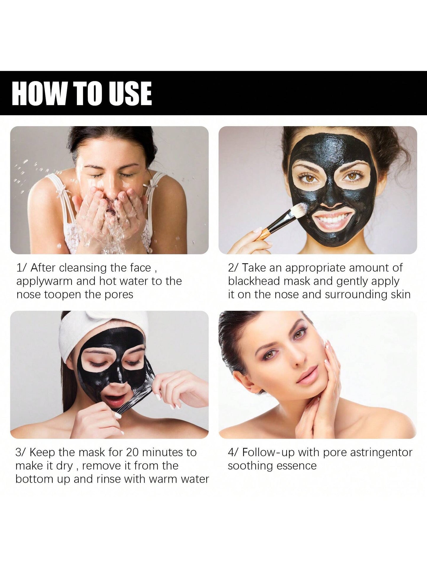 west month Cleaning Blackhead Removal Mask- Peel Off Tear Type Blackhead Removing Activated Carbon Cleaning, Dirts, Pores Facial Mask For Women And Men