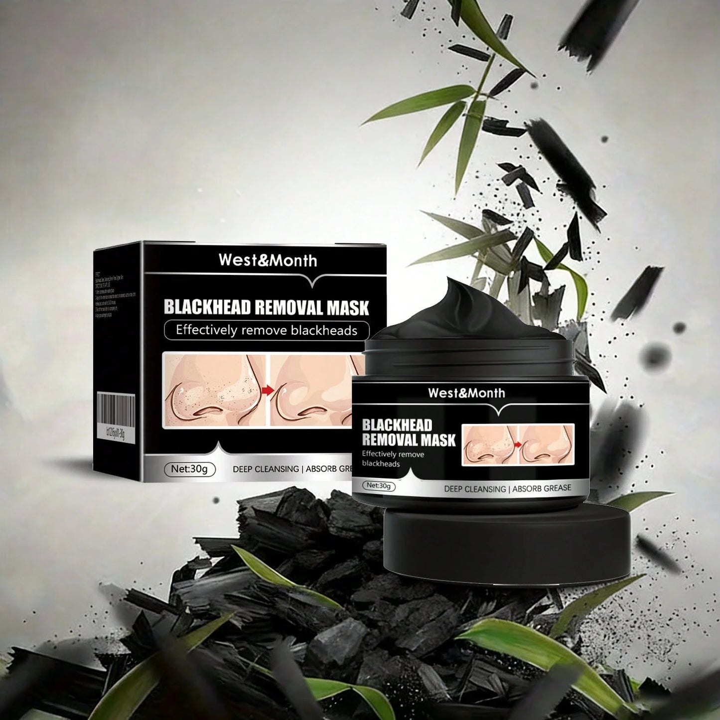 west month Cleaning Blackhead Removal Mask- Peel Off Tear Type Blackhead Removing Activated Carbon Cleaning, Dirts, Pores Facial Mask For Women And Men