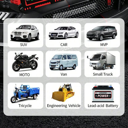 Wet Dry Lead Acid Battery Moto Truck Battery Charger 220V Power Puls Repair Charger LED Display 12V 2A Car Battery Charger