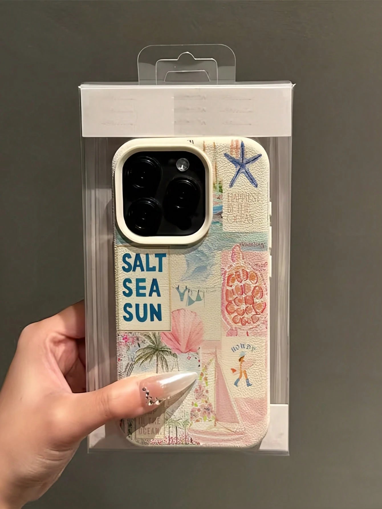 White Blue Ocean Elements Fashion Phone Case 1pc White Textured Matte Blue Jellyfish Pattern Phone Case Compatible With IPhone 16 Pro Max 17/16/15/14 Plus 13/12/11 Air Series Spring Holiday Gift Birth