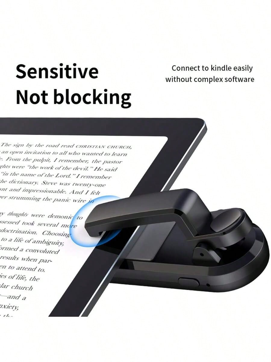 Wireless Remote Control Page Turner For Kindle, Rechargeable EBook Reader Clicker With Built-In Battery, Hands-Free Page Turner Remote Compatible With Kindle Paperwhite, Oasis, Scribe, Tablets