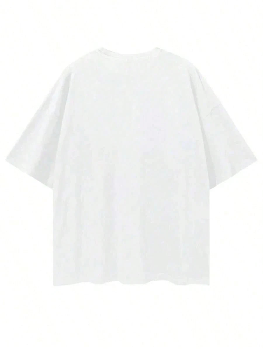 Women Floral Print Oversized Round Neck Drop Shoulder Casual T-Shirt,Vacation T-Shirts, Seaside T-Shirts, Casual Daily T-Shirts2026