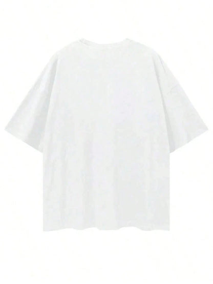 Women Floral Print Oversized Round Neck Drop Shoulder Casual T-Shirt,Vacation T-Shirts, Seaside T-Shirts, Casual Daily T-Shirts2026