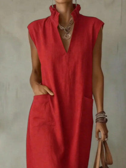 Women Long Dresses Elegant Summer Red