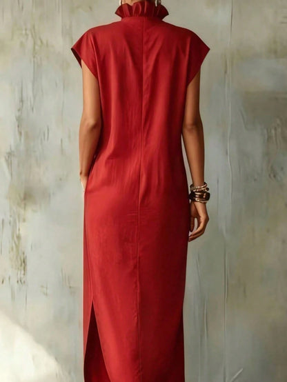 Women Long Dresses Elegant Summer Red