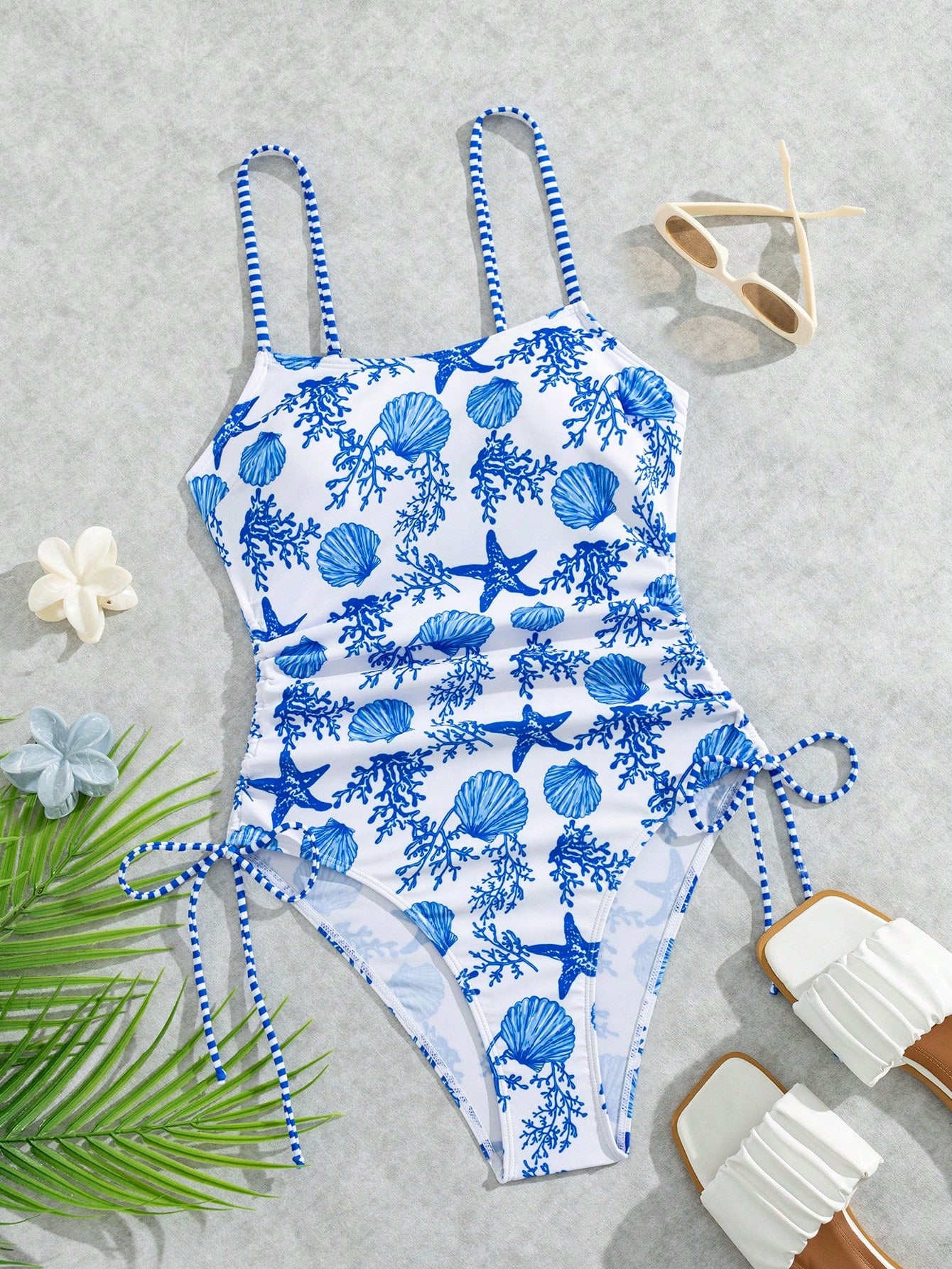 Women's All-Over Print 1pc Swimsuit, Suitable For Beach Vacation, Pool Party, Beach Party Summer