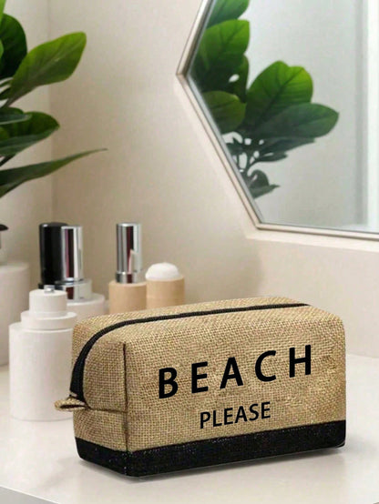 Women's Beach Tote Bag, Beach Accessory Canvas Bag, Suitable For Wedding, Birthday, Holiday, Great Gift For Women, Mom, Teacher, Friend, Bridesmaid, Student, Back To School, Large Bag, Vacation Weeken