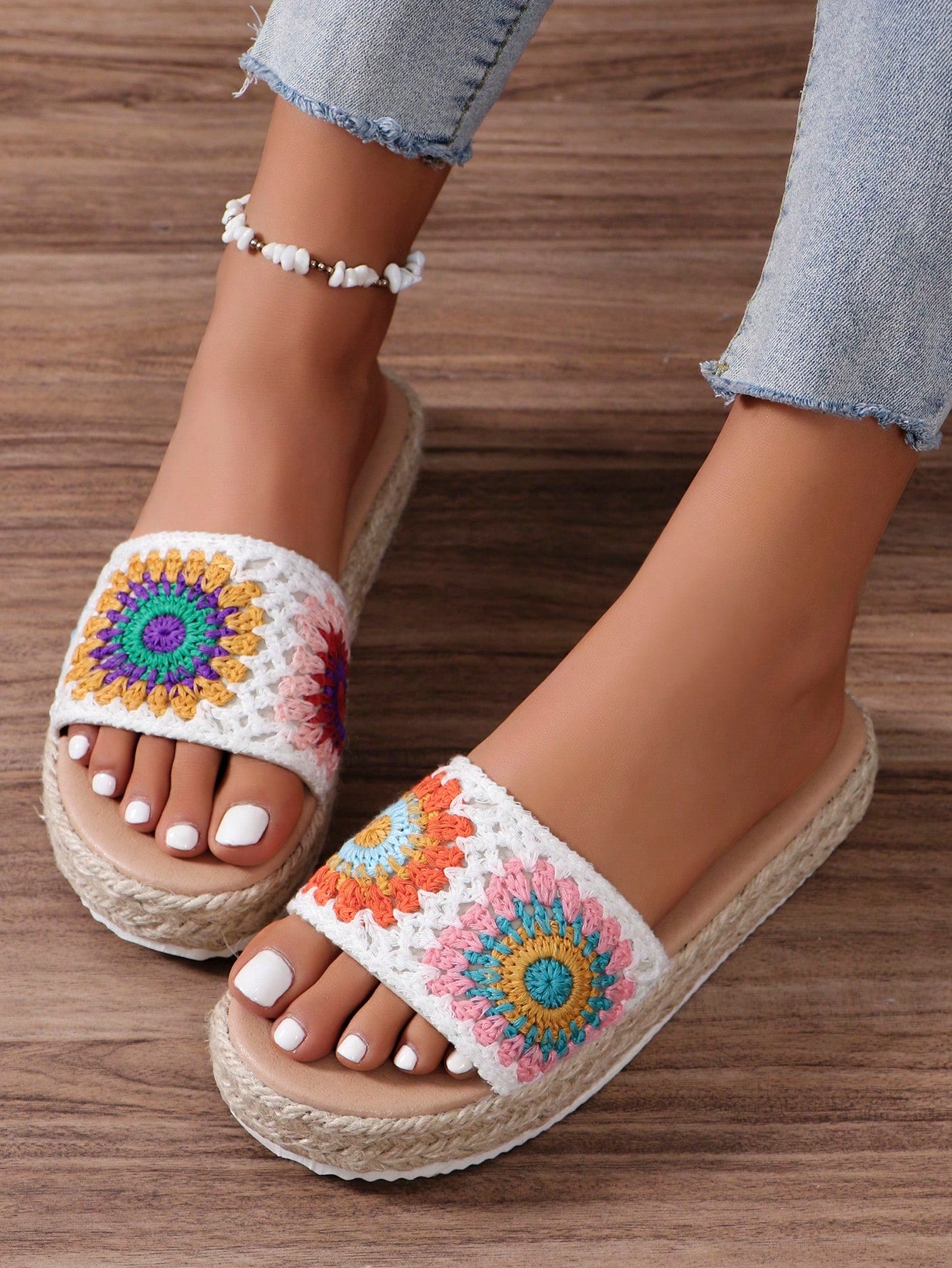 Women's Bohemian Style Flat Sandals, 2024 New Ladies' Slippers,Spring Summer Outfits