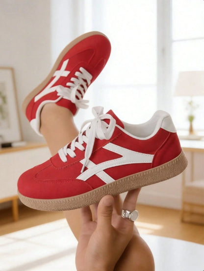 Women's Casual Sneakers, Flat, Lightweight, Comfortable For Fitness, Walking, Skateboarding