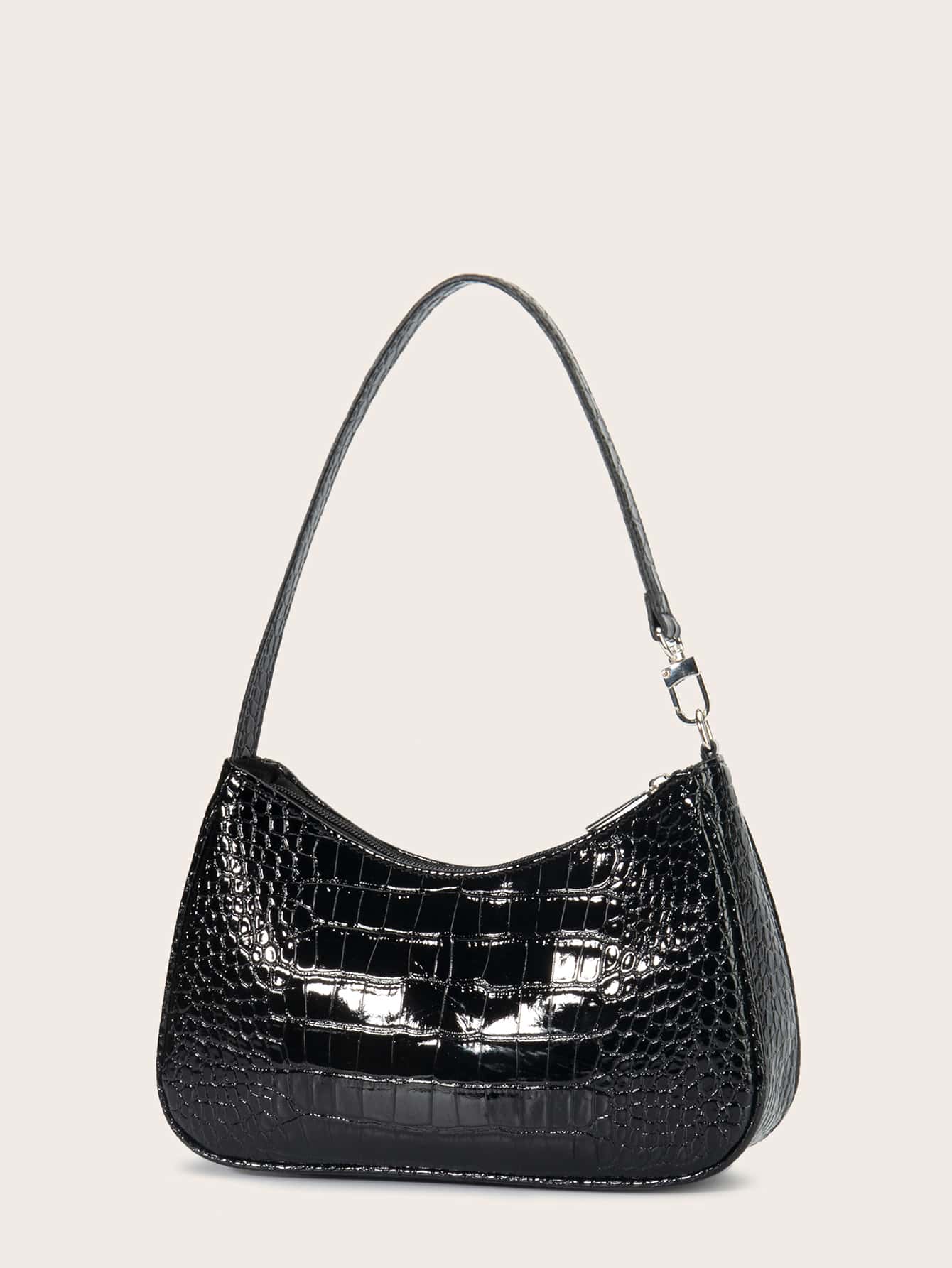 Women's Crocodile Embossed Fashion Everyday Shoulder Bag/Underarm Bag