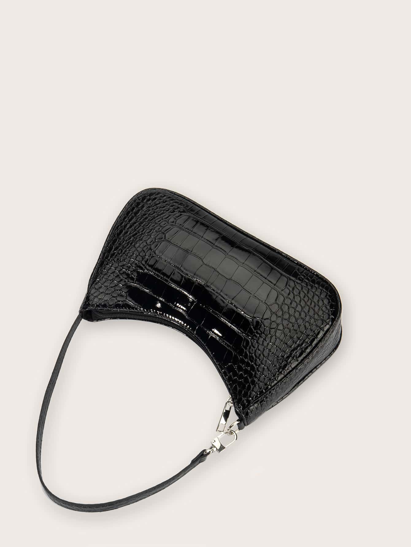 Women's Crocodile Embossed Fashion Everyday Shoulder Bag/Underarm Bag