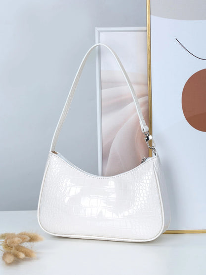 Women's Crocodile Embossed Fashion Everyday Shoulder Bag/Underarm Bag