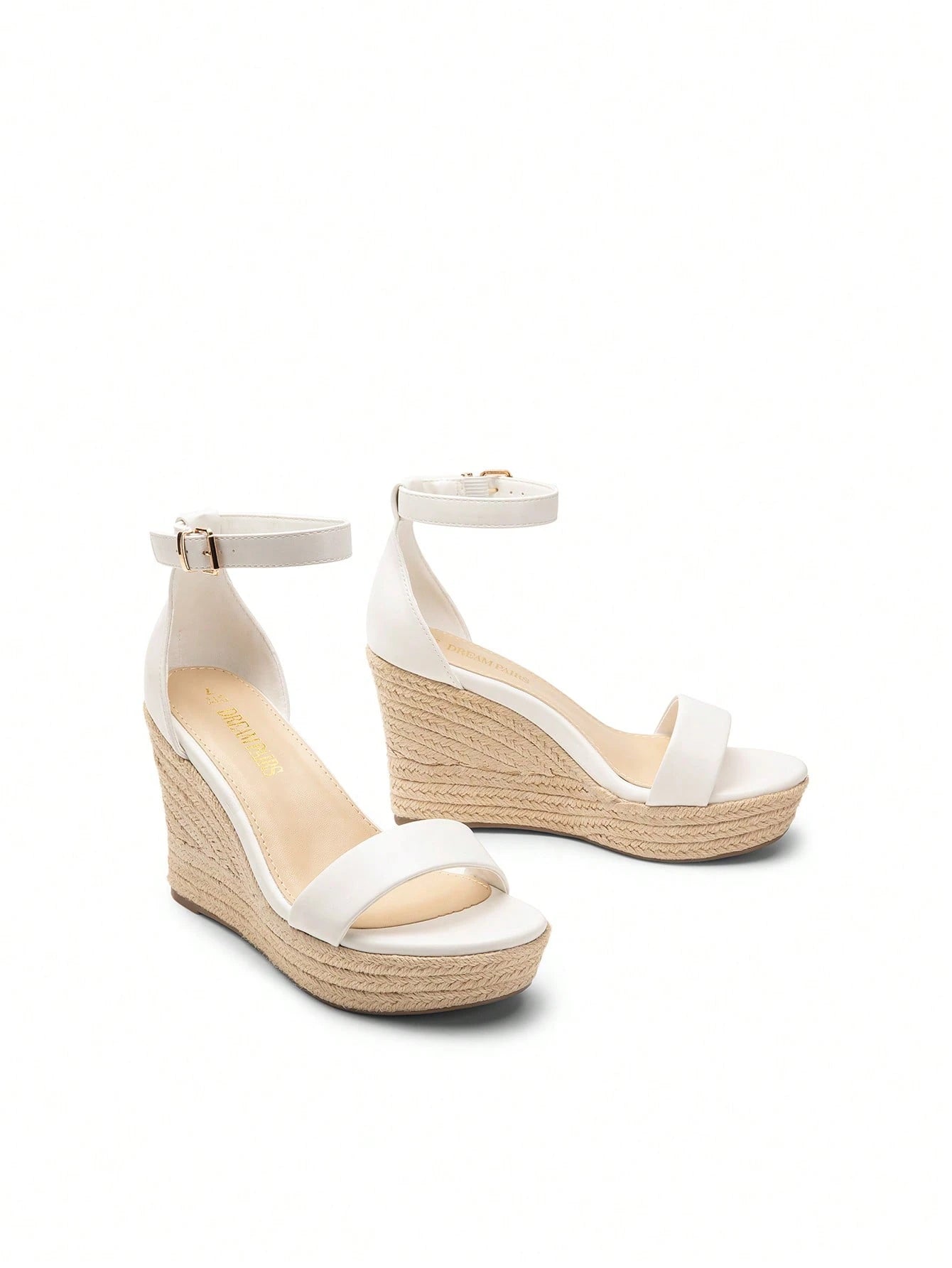 Women's Espadrilles Wedge Sandals Open Toe Comfortable Adjustable Ankle Strap 3.6 Inch For Vocation Walking Beach Dressy Summer Platform Shoes