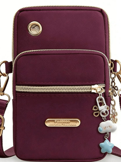 Women's Fashion Multi-Zipper Phone Bag With Metal Decor Wristlet Crossbody Arm Bag Handheld Wallet Purse For Women Wallet Purse Wallet Small Wallet Bags Ladies Sling Sling Bag Women Mini Wallet Purses