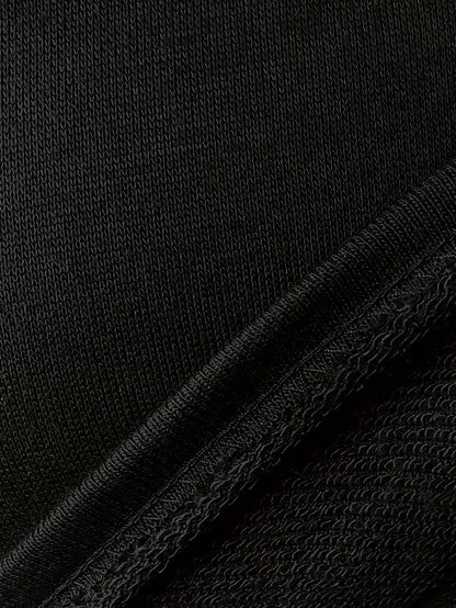 Women's Fashion Solid Color Drawstring Shorts, Casual Elastic Waist Slant Pocket Shorts, Folded Design Sports Black