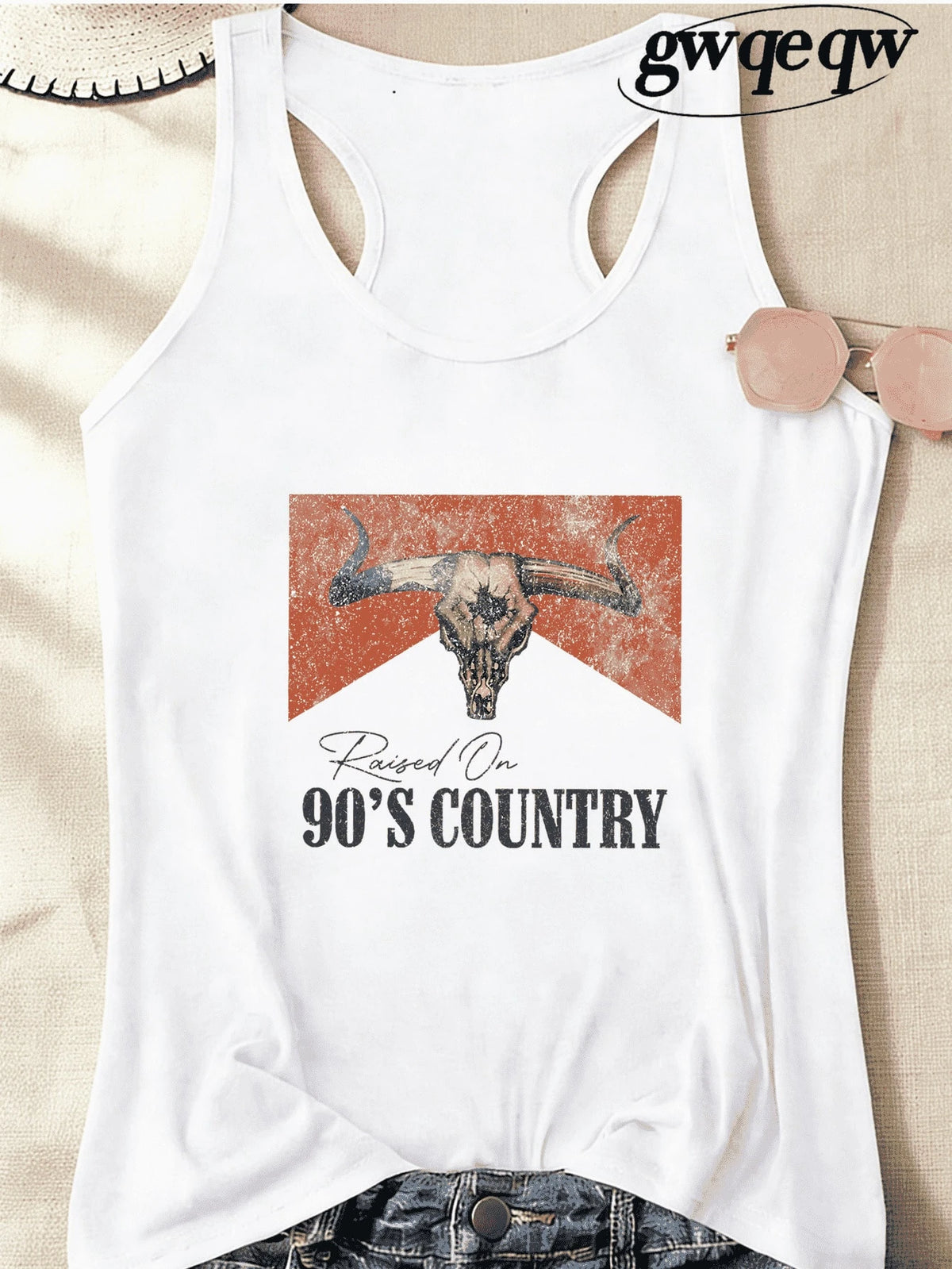 Women's Free Bird Eagle Retro Graphic Racerback Tank Top, 180G Vest Casual Summer Top, Classic Rock Lyric Tees, Vacation Outfits Women, Summer Clothes