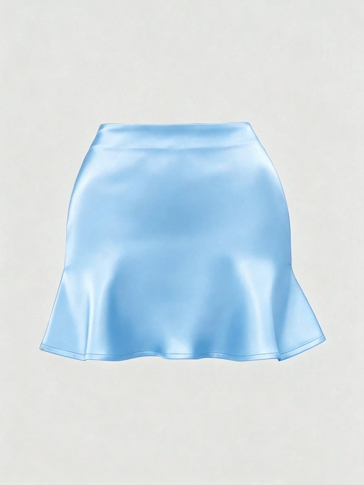 Women's High Waist Elastic Satin A-Line Mini Skirt, Classic Elegant Summer Holiday Party