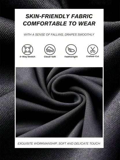 Women's High Waist Slimming Sports Yoga Outdoor Running Pants, Crossover Tight Leggings, High Waist Abdomen Control Non-See-Through Black