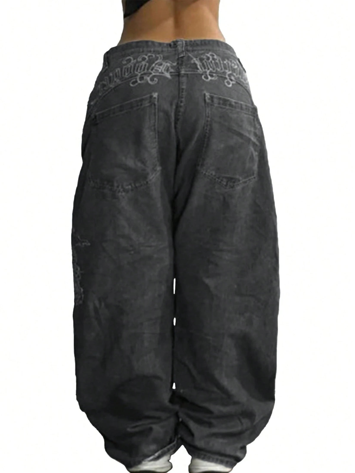 Women's Hip Hop Baggy Jeans Wide Leg Mid-Low Waist Jeans Loose Boyfriends Jeans 90s Vintage Denim Pants For Back To School