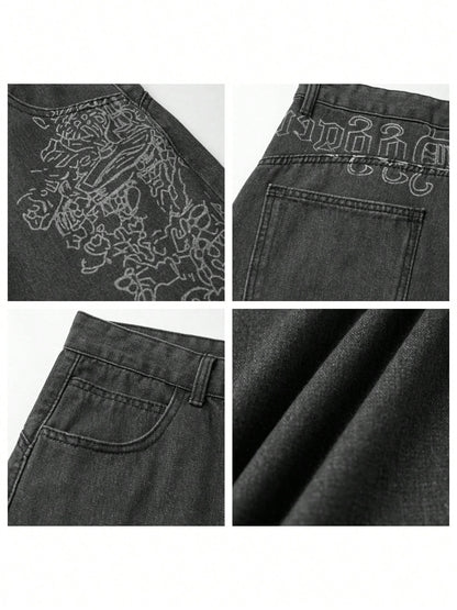 Women's Hip Hop Baggy Jeans Wide Leg Mid-Low Waist Jeans Loose Boyfriends Jeans 90s Vintage Denim Pants For Back To School