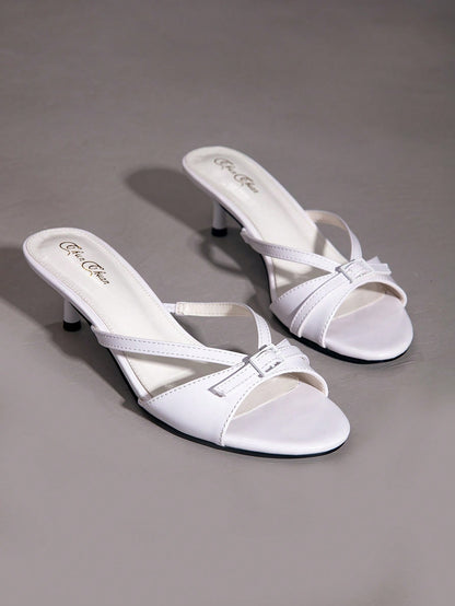 Women's Kitten Heel Round Toe Sandals, Celebrity Cross Strap Slides, Bowknot Sandals Summer Women's Shoes, Open Toe Stiletto High Heel Sandals, Party High Heel Sandals Women, Non-Slip Stiletto Heel Sa