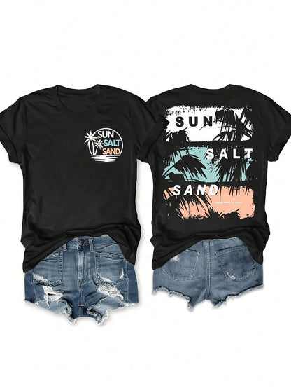 Women's Oversized Loose Fit T-Shirt With Retro Graphic Print, Drop Shoulder Short Sleeve Streetwear Top, Casual Graphic Print T-Shirt With Crew Neck