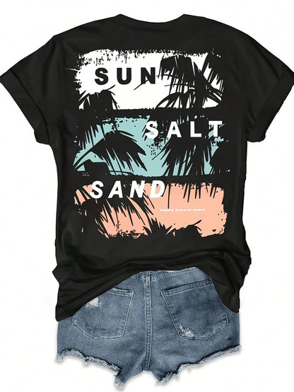 Women's Oversized Loose Fit T-Shirt With Retro Graphic Print, Drop Shoulder Short Sleeve Streetwear Top, Casual Graphic Print T-Shirt With Crew Neck