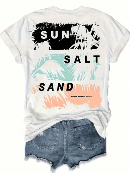 Women's Oversized Loose Fit T-Shirt With Retro Graphic Print, Drop Shoulder Short Sleeve Streetwear Top, Casual Graphic Print T-Shirt With Crew Neck