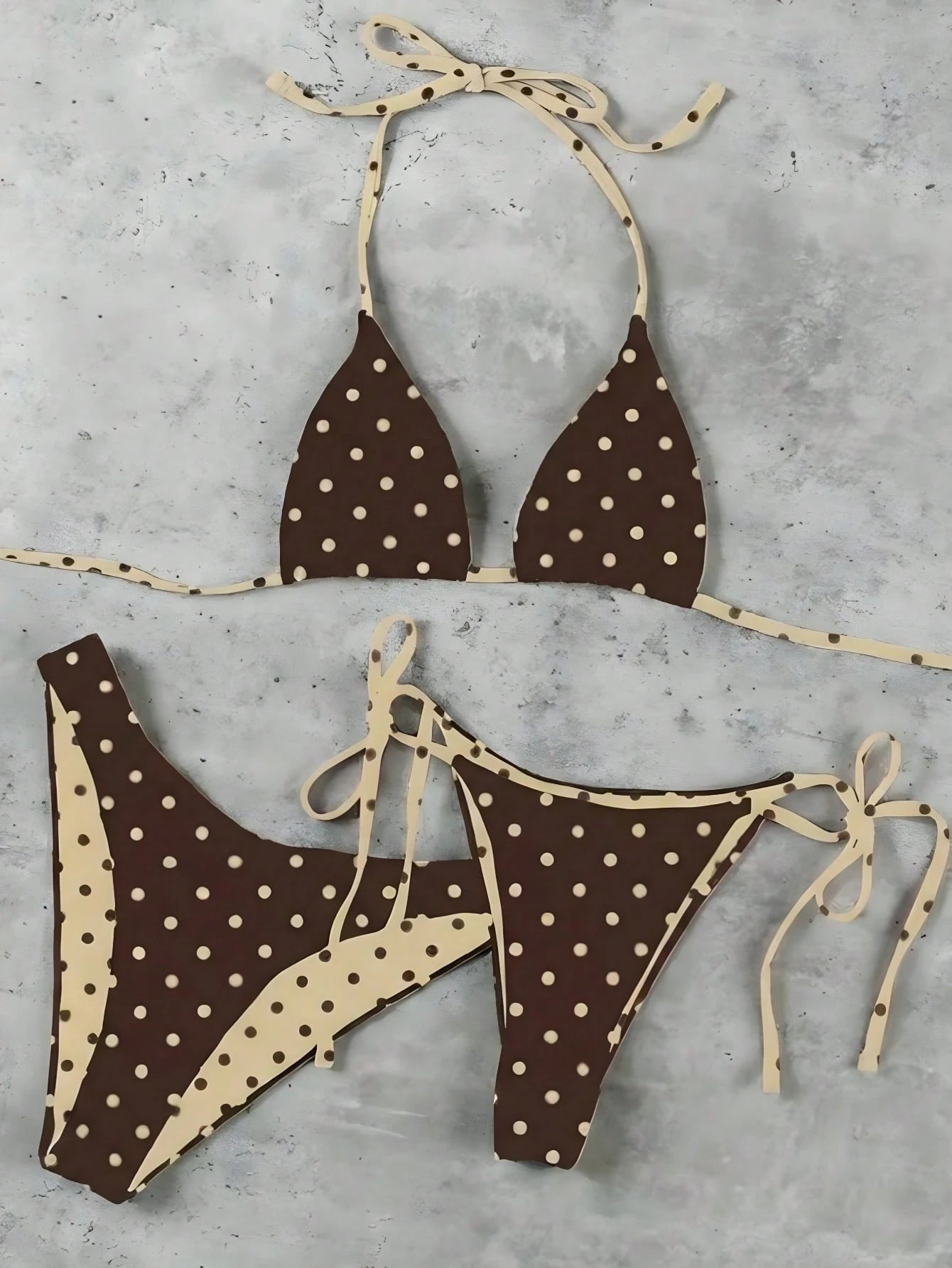 Women's Pink & Purple Polka Dot Bikini Set, Elegant Sexy Casual Swimwear Suitable For Spring/Summer Beach, Holiday, Party Vacation