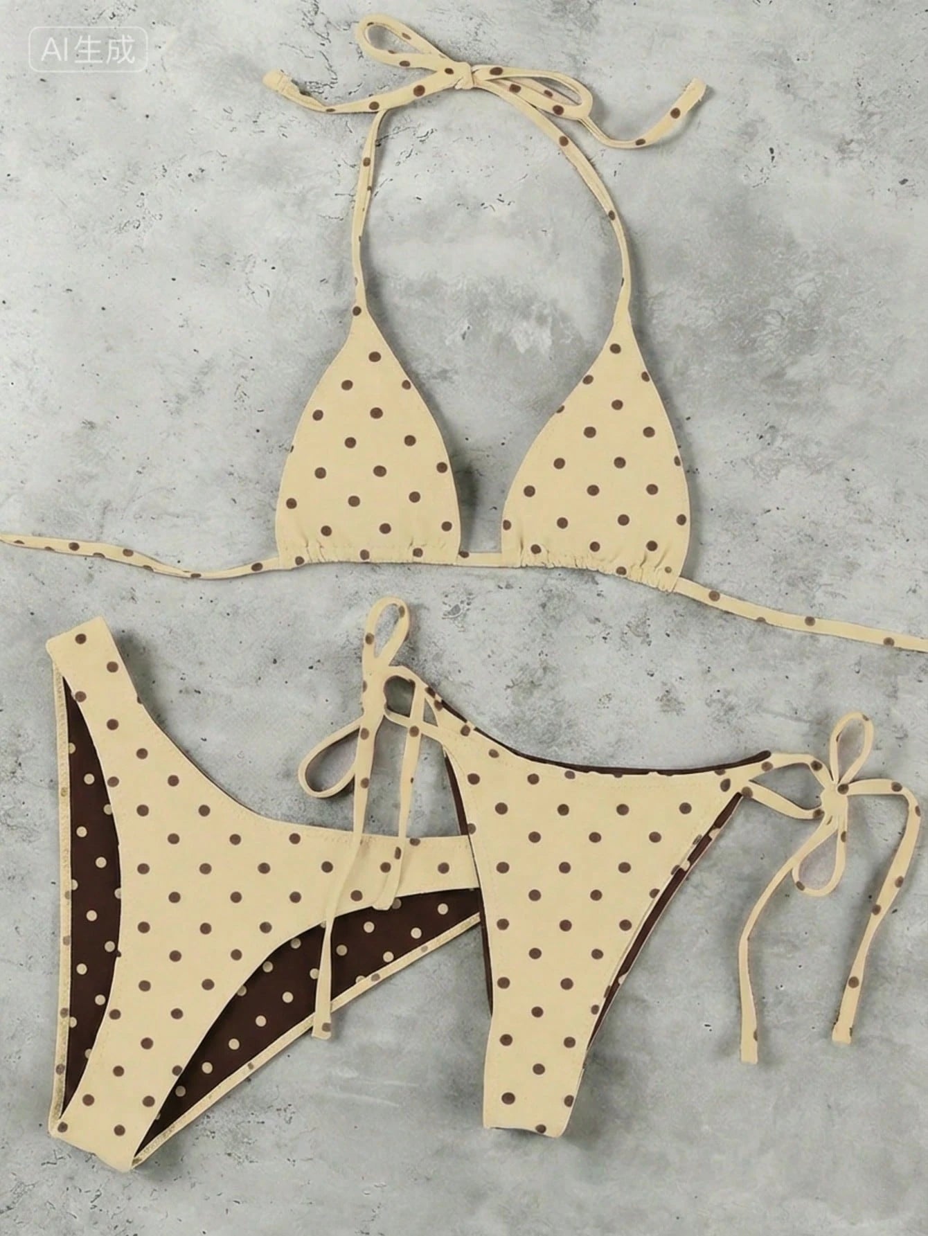 Women's Pink & Purple Polka Dot Bikini Set, Elegant Sexy Casual Swimwear Suitable For Spring/Summer Beach, Holiday, Party Vacation