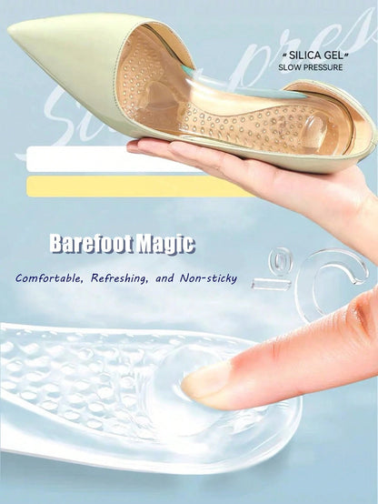 Women's Silicone High Heel Insoles, Anti-Slip, Suitable For Women's High Heels And Men's Sneakers, Applicable For Summer, Back To School, Boots And Other Occasions, Suitable For Outdoor, Sports, Trave