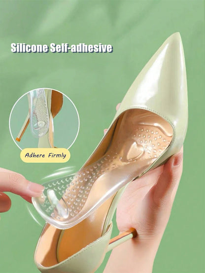 Women's Silicone High Heel Insoles, Anti-Slip, Suitable For Women's High Heels And Men's Sneakers, Applicable For Summer, Back To School, Boots And Other Occasions, Suitable For Outdoor, Sports, Trave