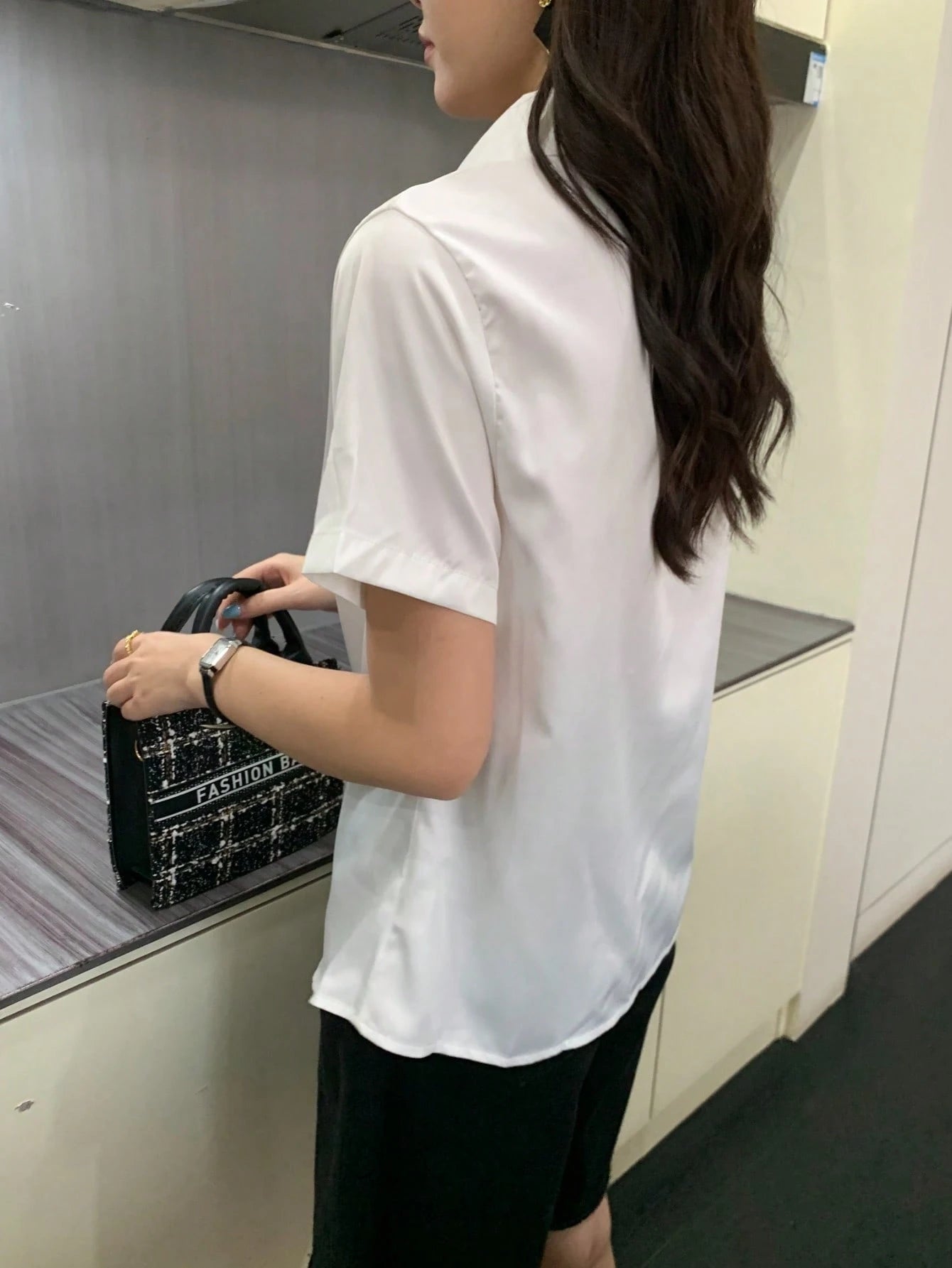 Women's Solid Color Casual Versatile Daily Wear Short Sleeve Shirt Summer