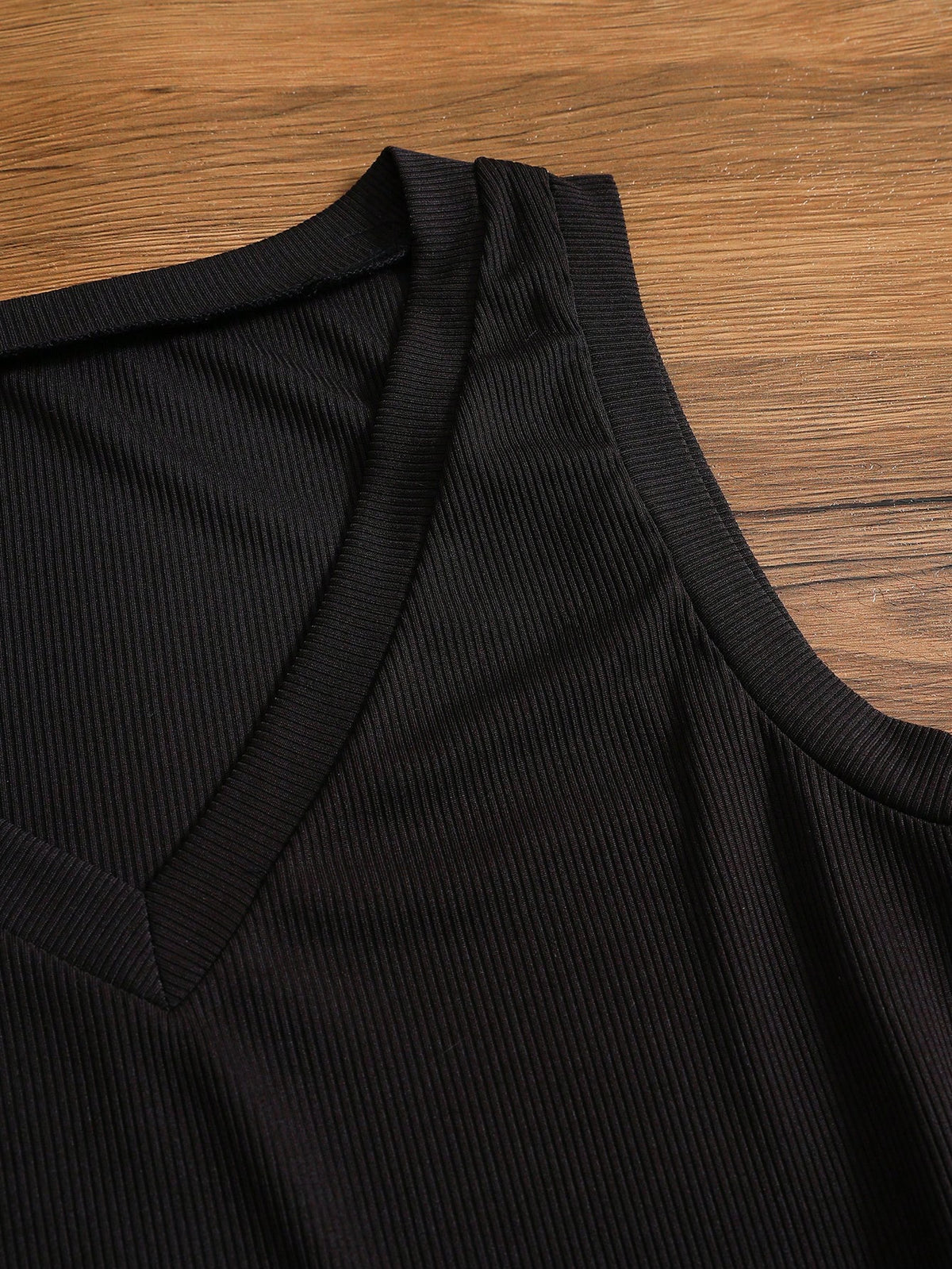 Women's Solid Color Elegant Casual Knit Fabric Split Bodycon Dress, Suitable For Vacation, Wedding, Birthday Party, Date, Spring/Summer Black