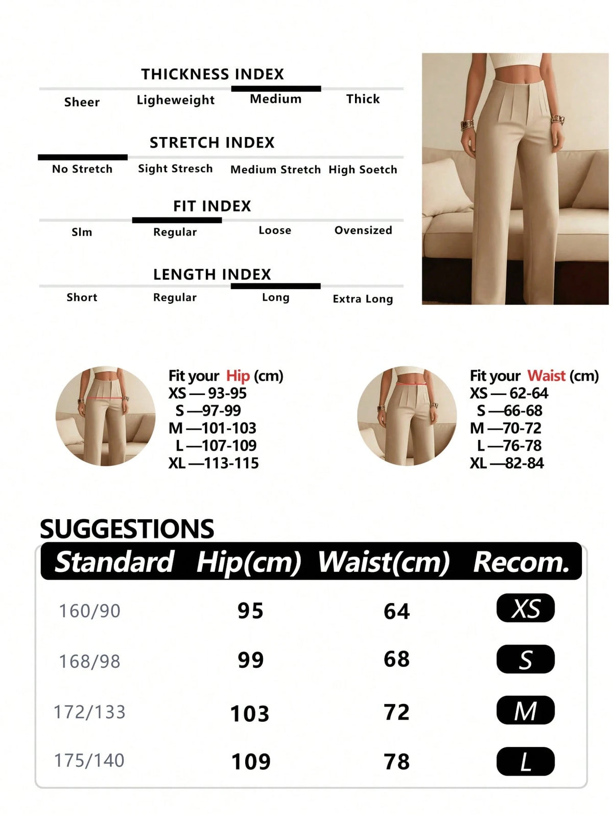 Women's Solid Color Wide Leg Straight Casual Pants, Versatile Business Commuter Trousers Spring